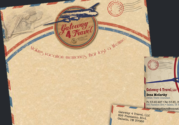 Letterhead, envelope & business card